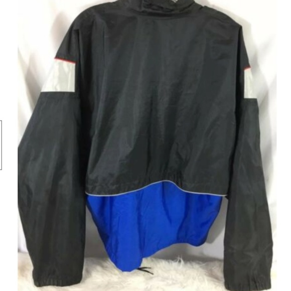 Vtg Asics Track Jacket Full ZIp Mens Black Blue - Picture 2 of 8